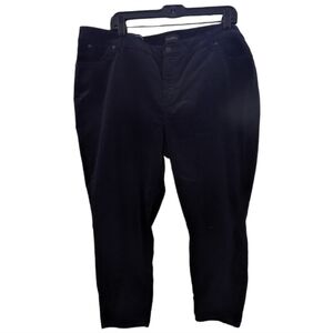 Talbots Navy Stretchy Courderoy Slim Ankle Pants Size 20WP EUC